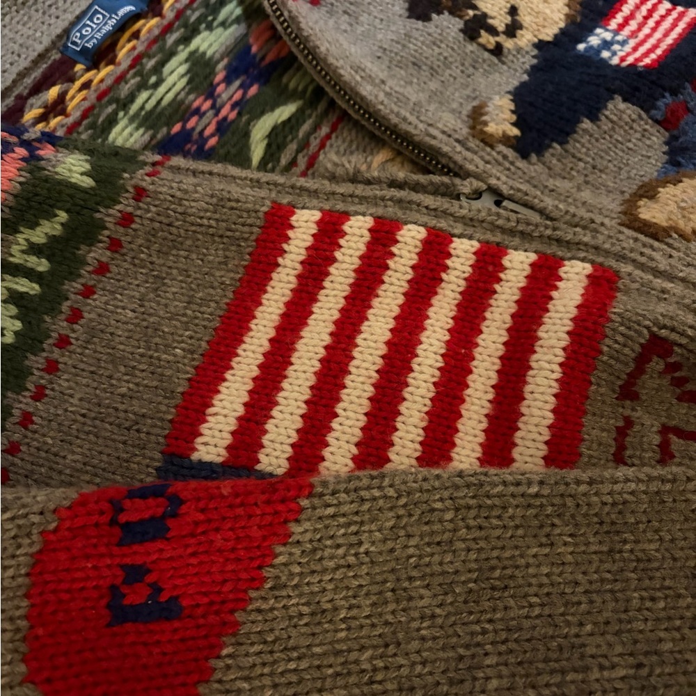 Polo Bear Wool Zip Cardigan - Picture 8 of 9